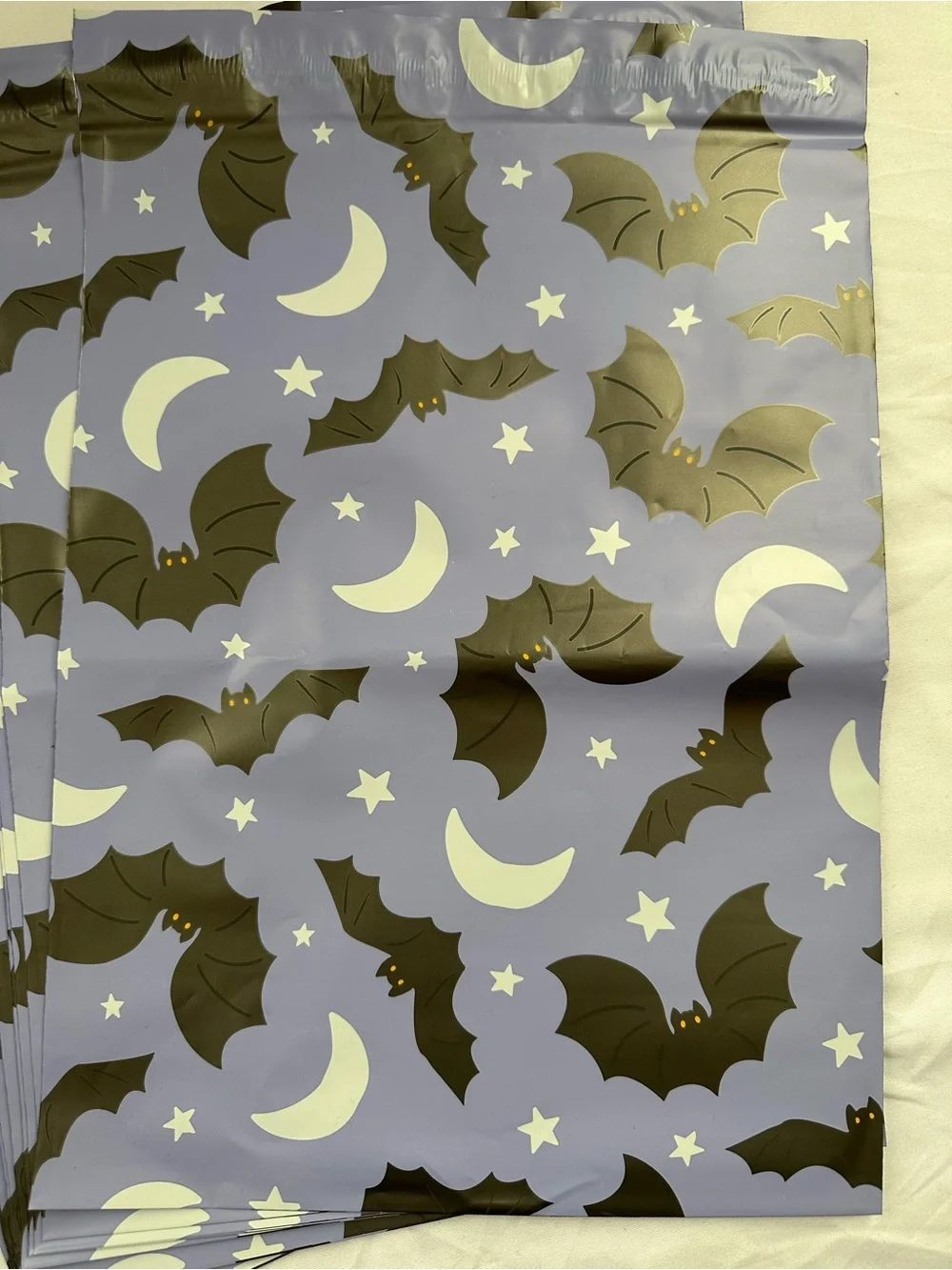 Halloween Bats Moons Poly Mailers 10x13 SmileMail Shipping Envelopes 25 Count